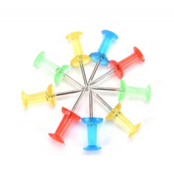 Transparent Color Push Pins 50 pcs