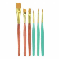 Brush Set,6pcs,nylon wool,plastic barrel.